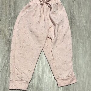 4/$20 Btween Pink Heart Patterned Kids Joggers 4T